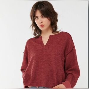 Urban Outfitters Jax Inside Out Notch Neck Top